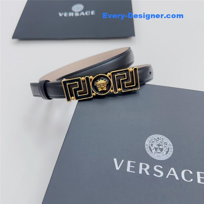 Versace reversible original calfskin nubuck bottom belt