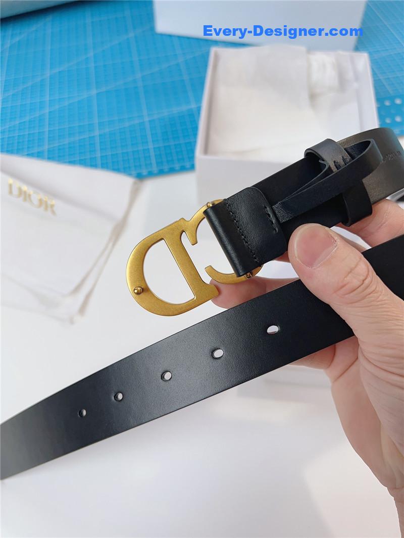 D10r width 3.0cm black calfskin belt