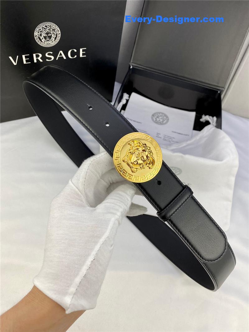 Versace belt in classic greek leather