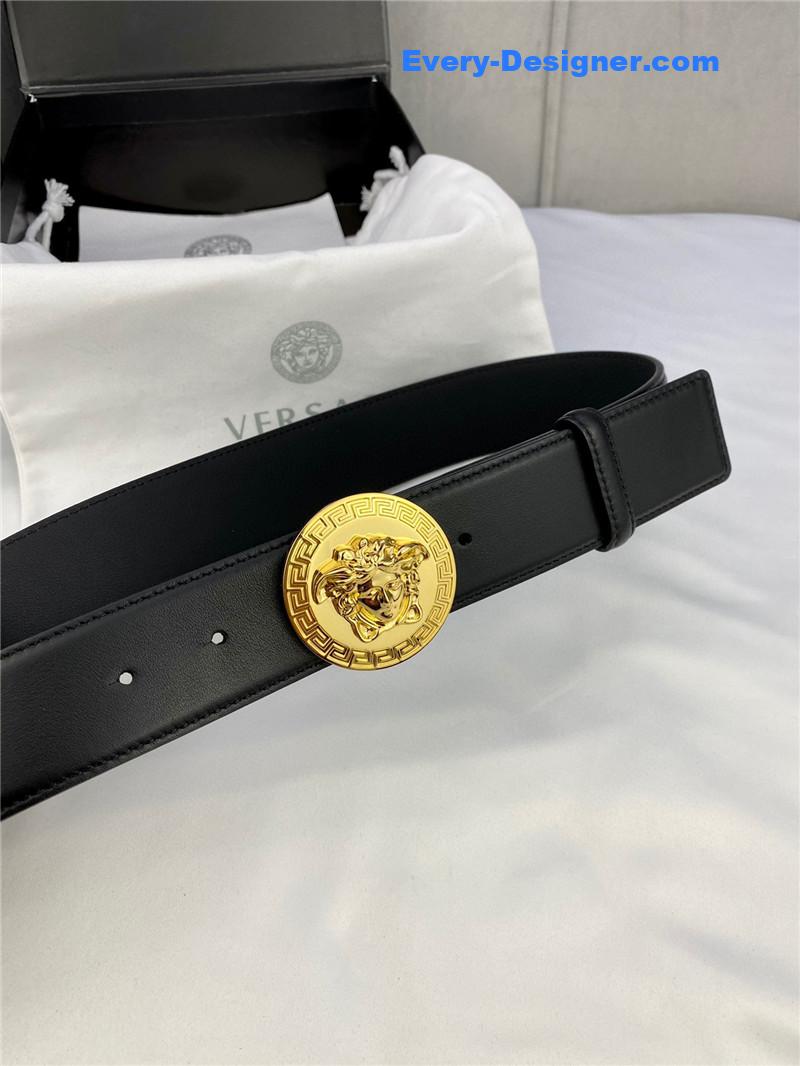 Versace belt in classic greek leather