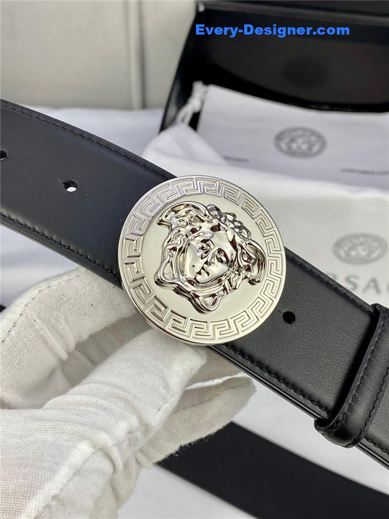 Versace belt in classic greek leather