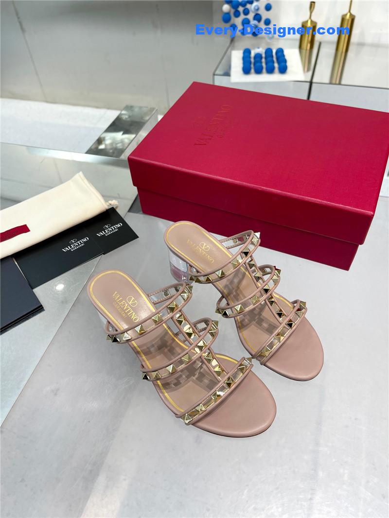 Va1e*ntin0 new transparent heel classic sandals