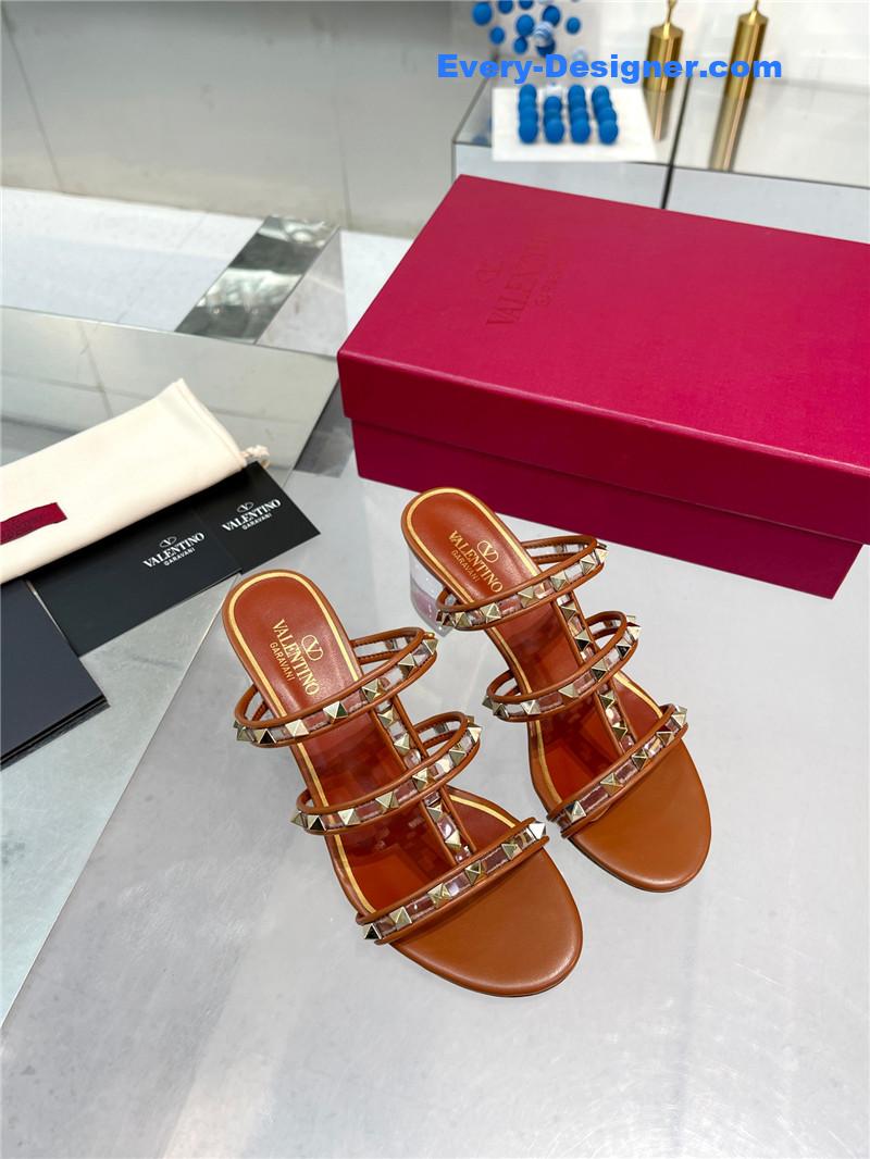 Va1e*ntin0 new transparent heel classic sandals