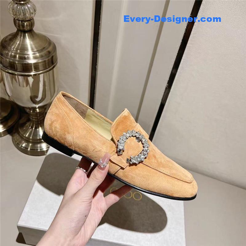 J1m*y Ch00 deanna low heel loafers