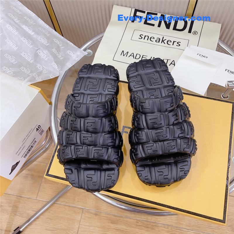 F**di environmentally friendly rubber couple slippers