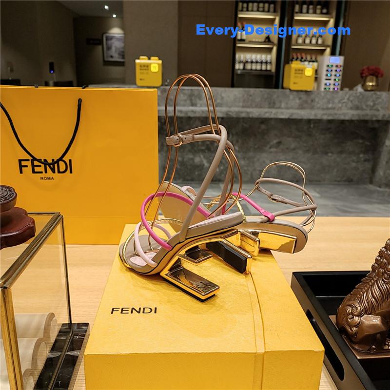 F**di patchwork strap first pumps