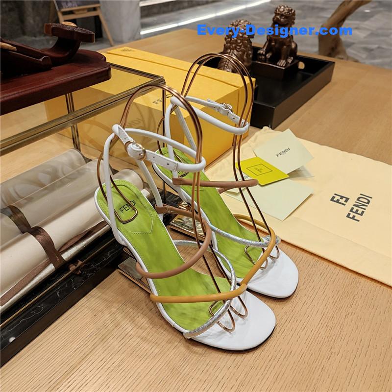 F**di patchwork strap first pumps