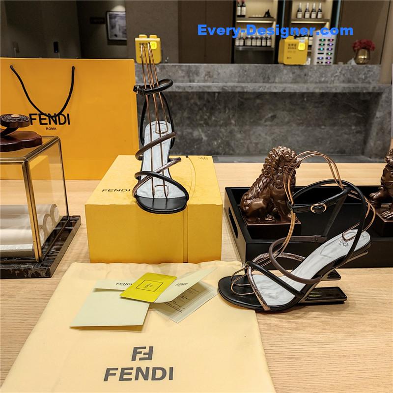 F**di patchwork strap first pumps