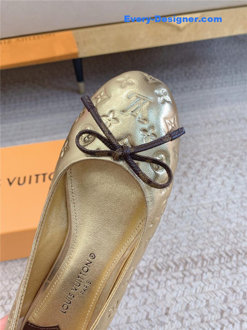 l0vis Vvtt0n lv nina flat bottom bowknot shoes