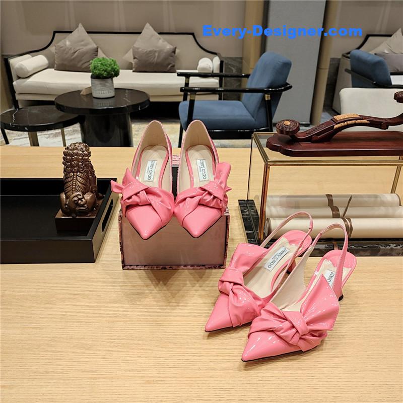 J1m*y Ch00 ruffled knot wrinkled sandals