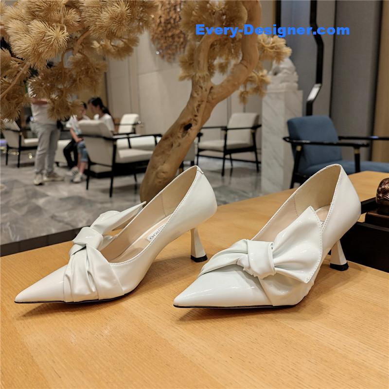 J1m*y Ch00 ruffled knot wrinkled sandals