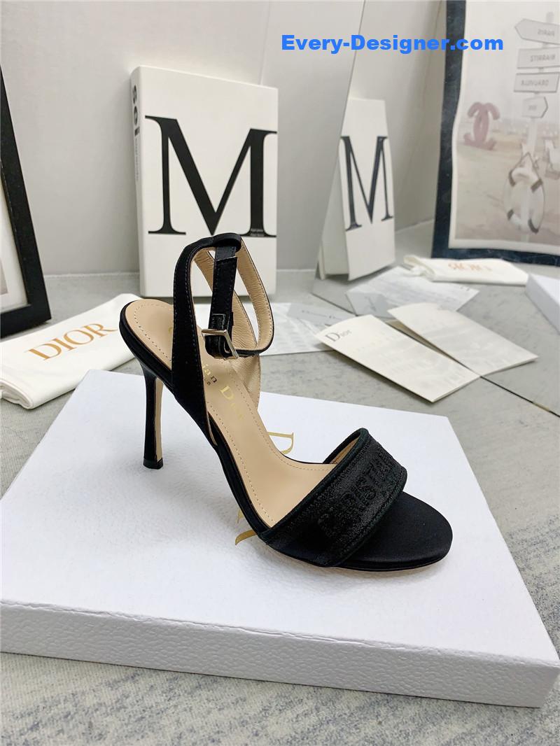 d10r fashion embroidered hot D1am0nd high-heeled sandals