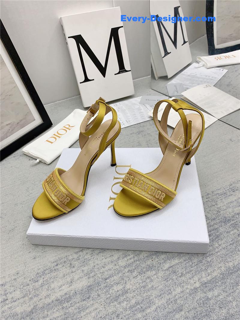 d10r fashion embroidered hot D1am0nd high-heeled sandals