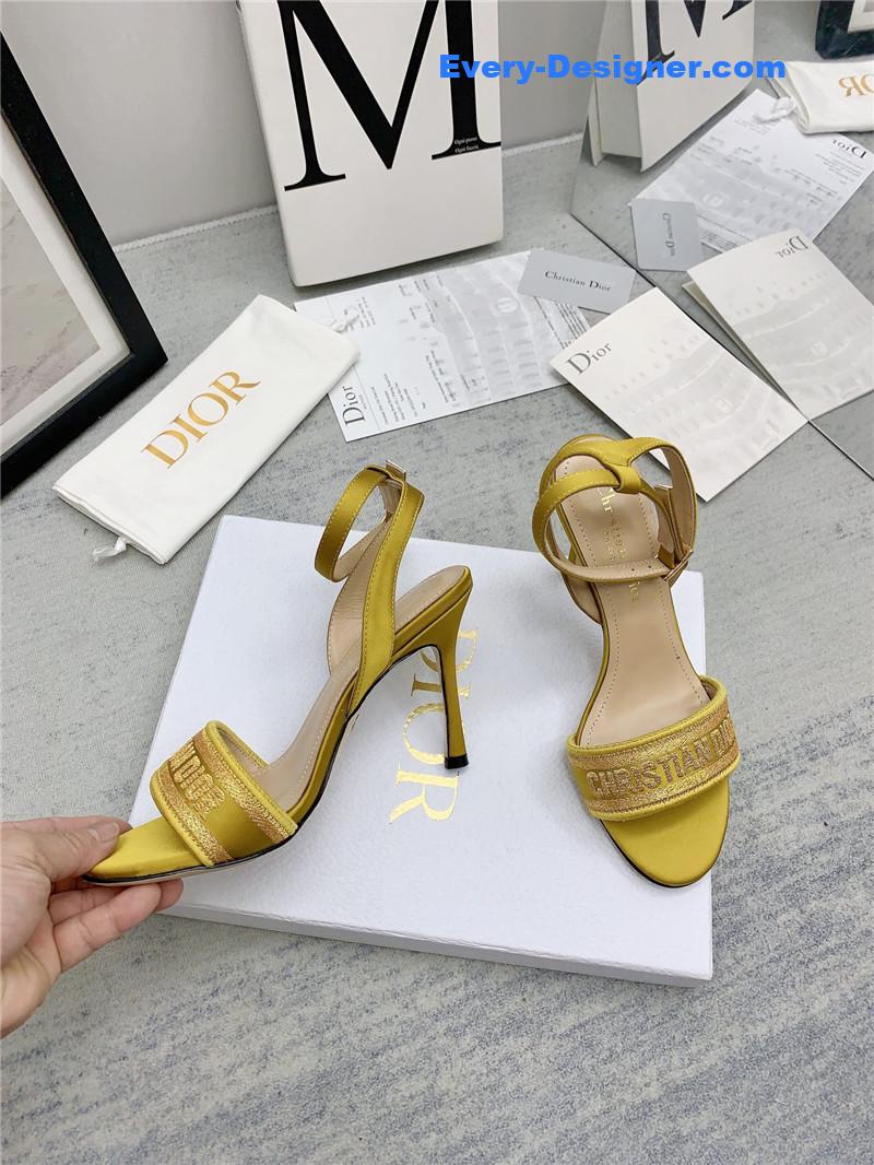 d10r fashion embroidered hot D1am0nd high-heeled sandals