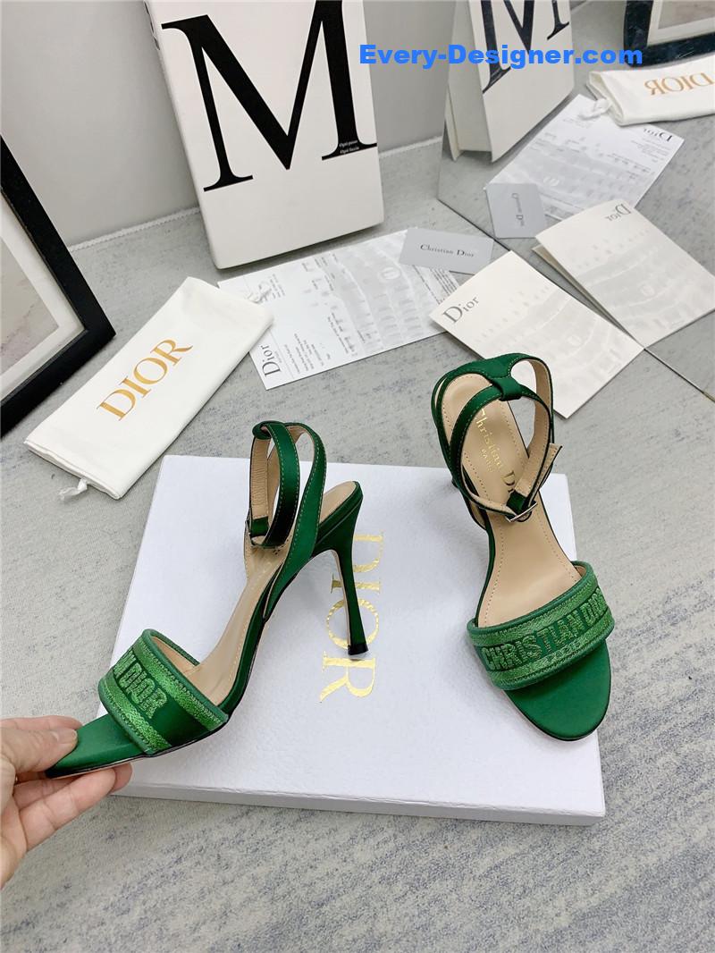 d10r fashion embroidered hot D1am0nd high-heeled sandals