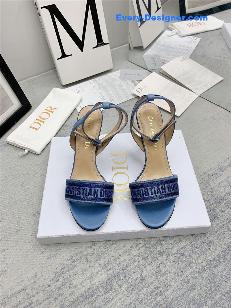 d10r fashion embroidered hot D1am0nd high-heeled sandals