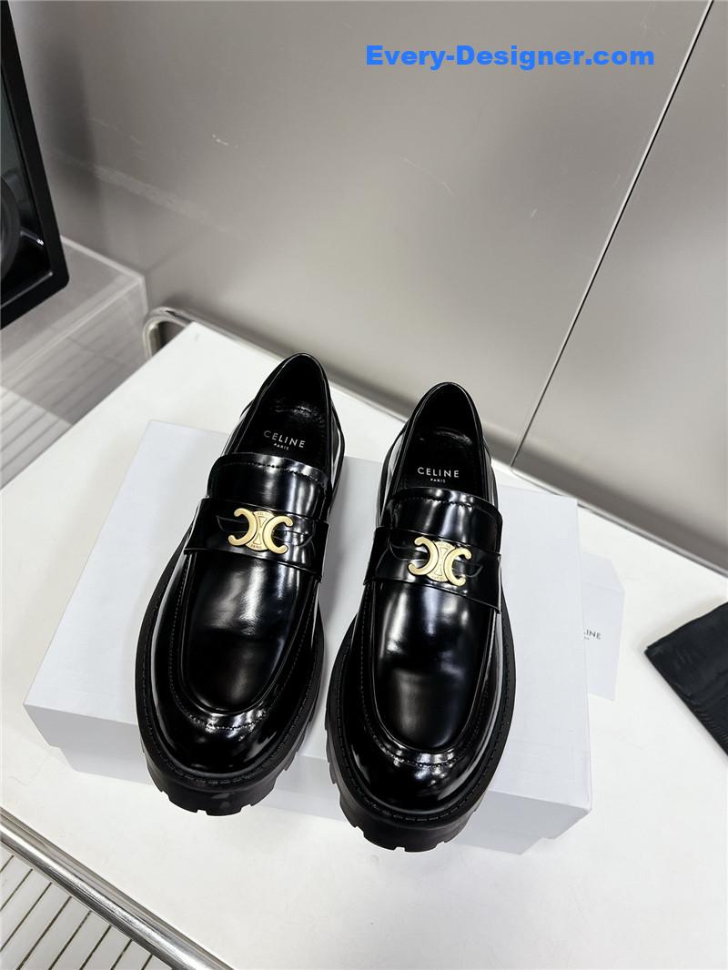 Ce1i*e spring and summer triumphal arch loafers