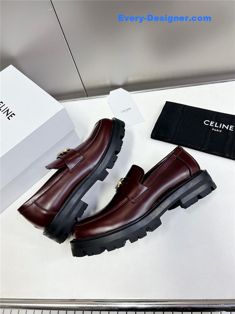 Ce1i*e spring and summer triumphal arch loafers