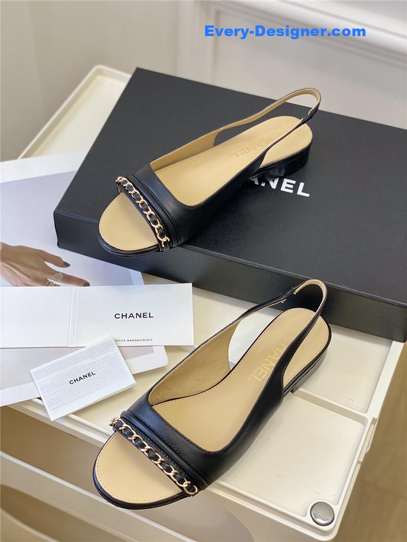 CC new chain fish mouth sandals