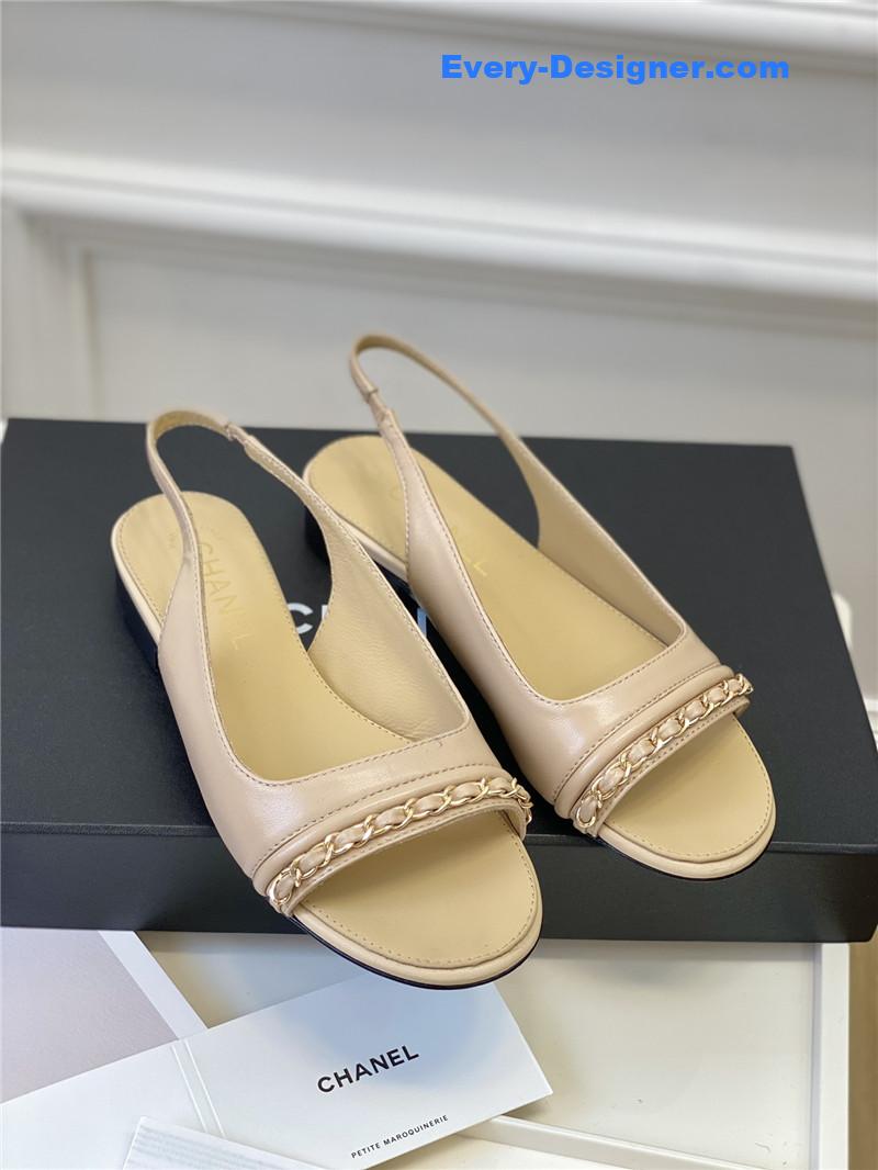 CC new chain fish mouth sandals