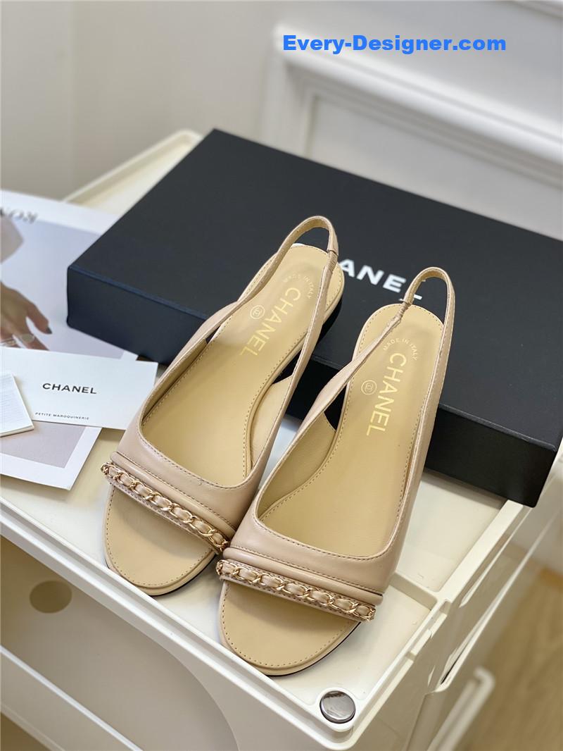 CC new chain fish mouth sandals
