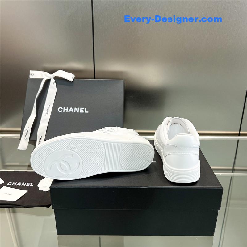 Ch**el new full leather panda color casual sneakers