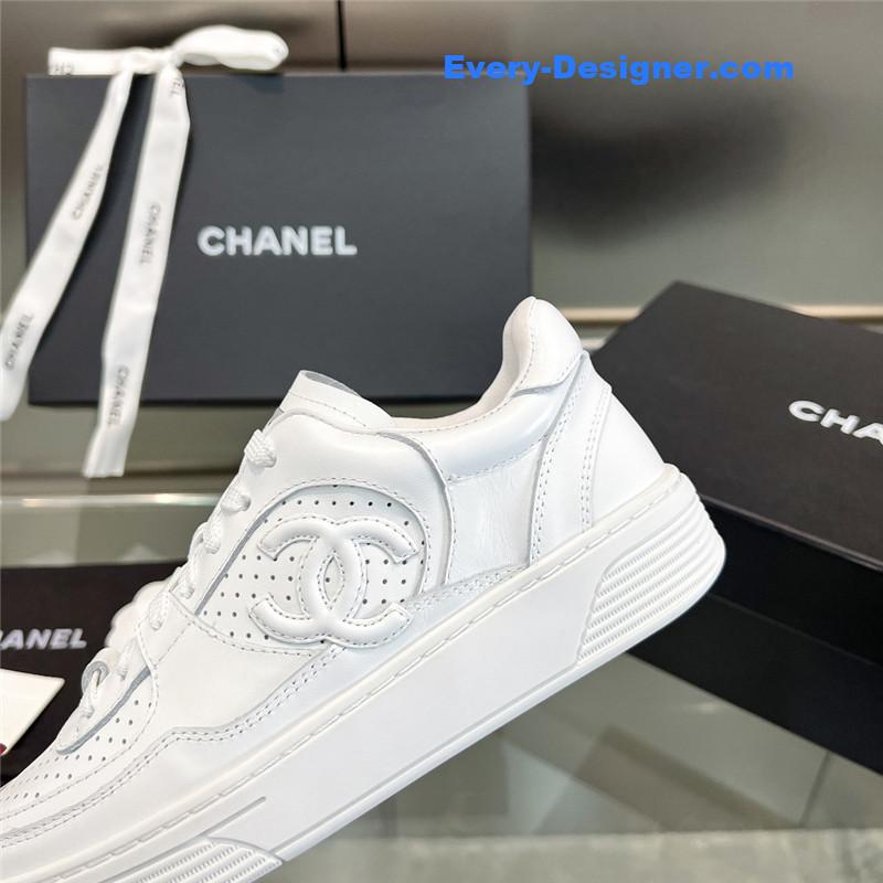 Ch**el new full leather panda color casual sneakers