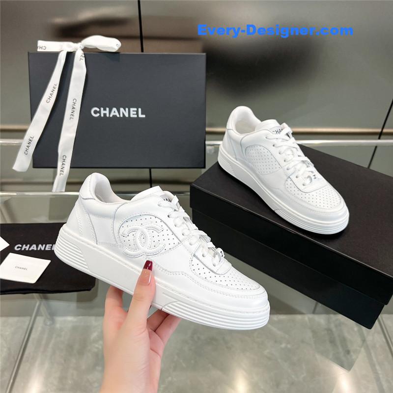 Ch**el new full leather panda color casual sneakers