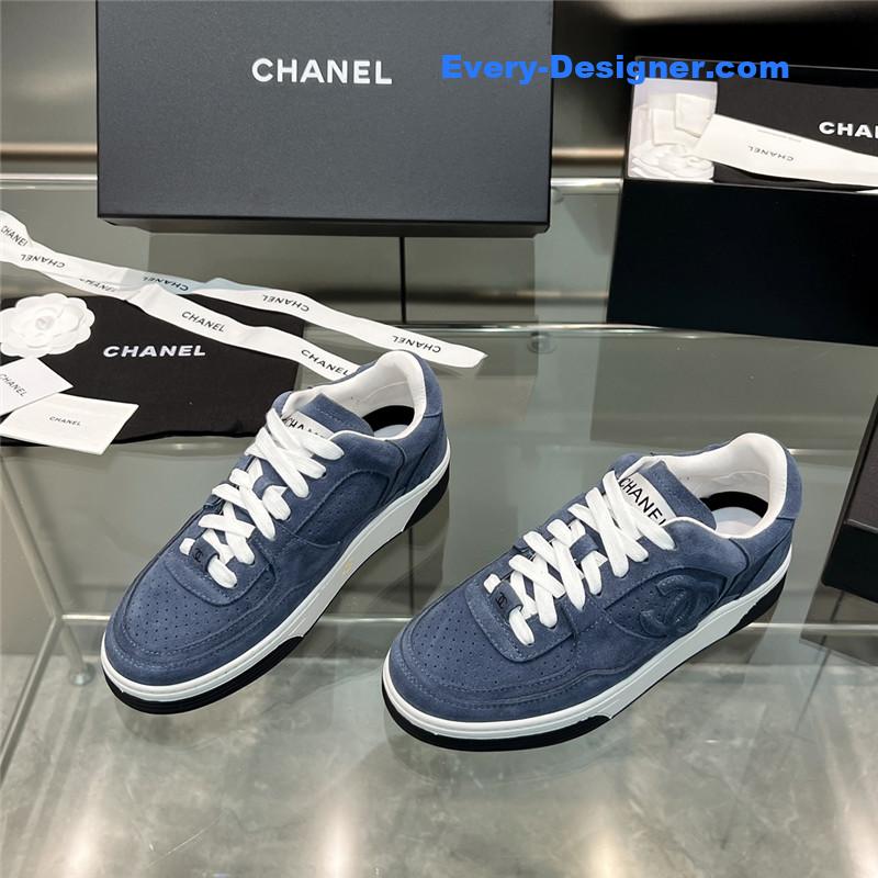 Ch**el new full leather panda color casual sneakers