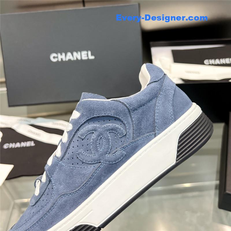 Ch**el new full leather panda color casual sneakers