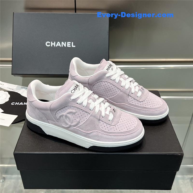 Ch**el new full leather panda color casual sneakers