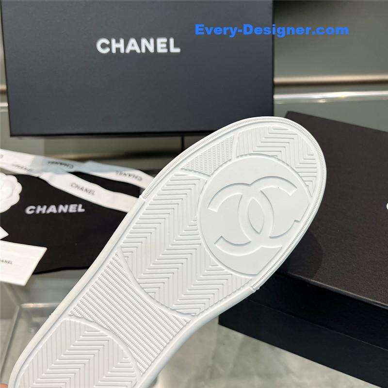 Ch**el new full leather panda color casual sneakers