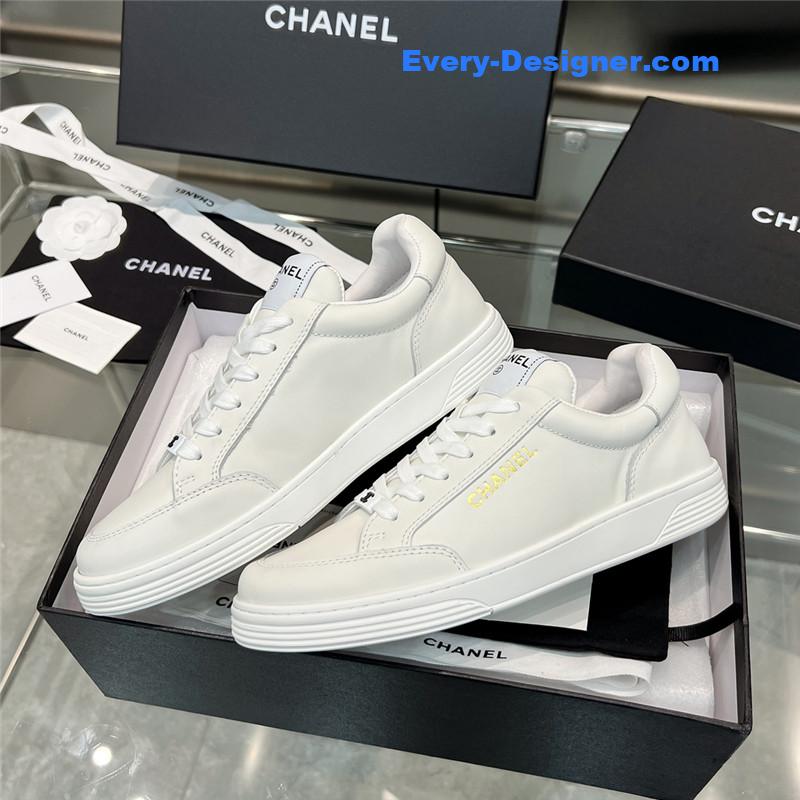 Ch**el new full leather panda color casual sneakers