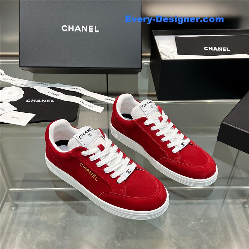 Ch**el new full leather panda color casual sneakers