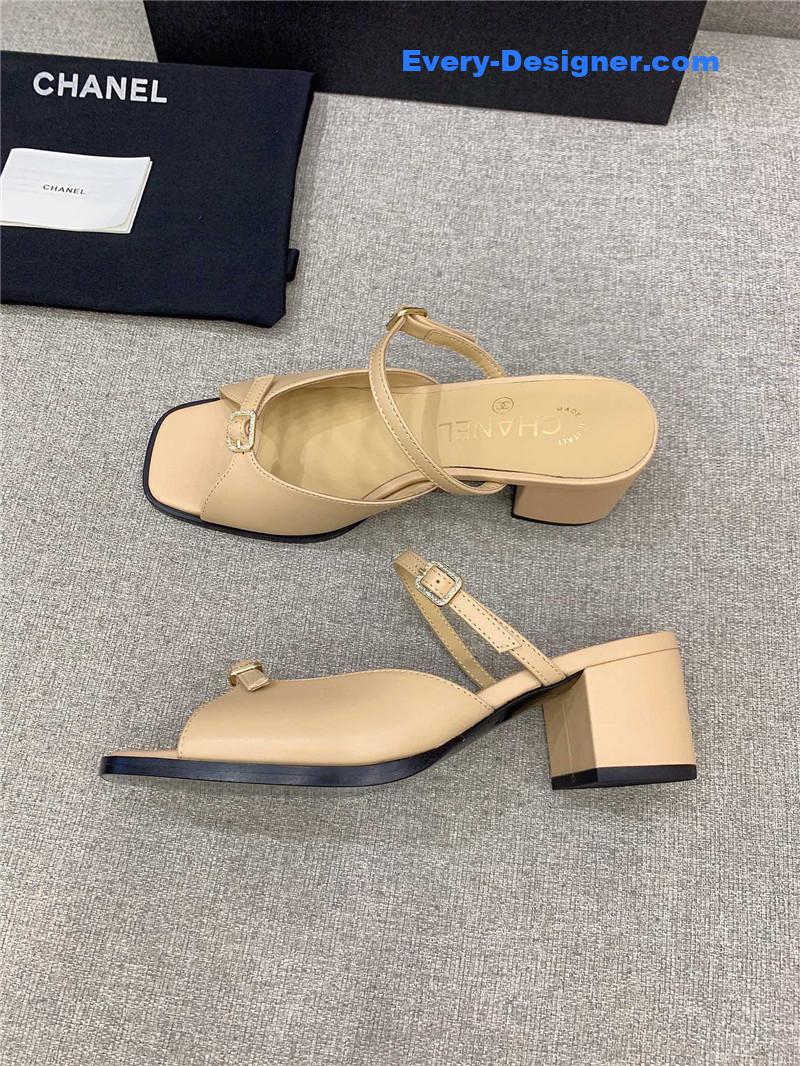 CC summer new high heel slippers