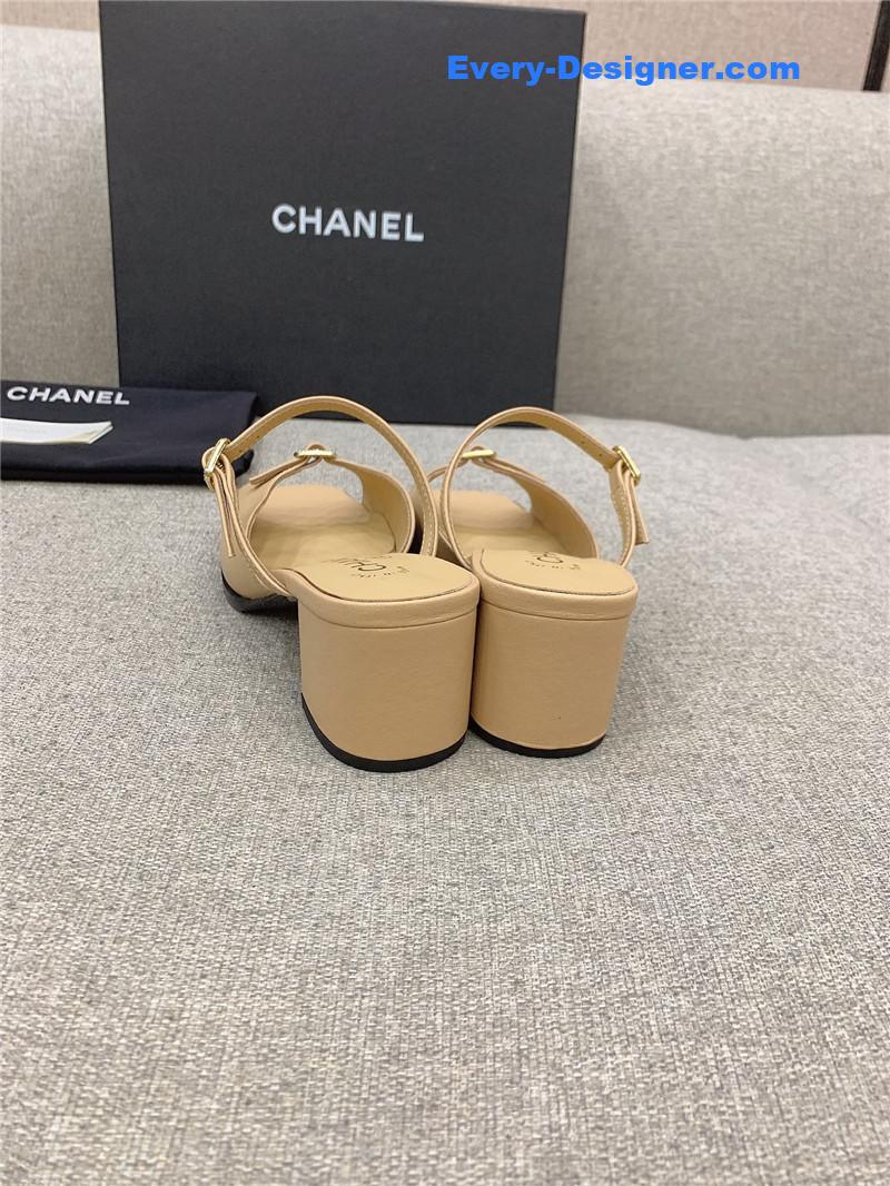 CC summer new high heel slippers