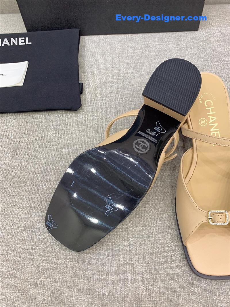 CC summer new high heel slippers