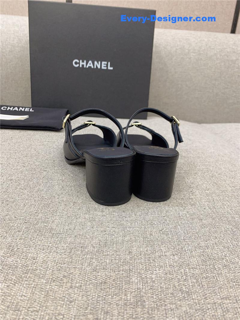 CC summer new high heel slippers
