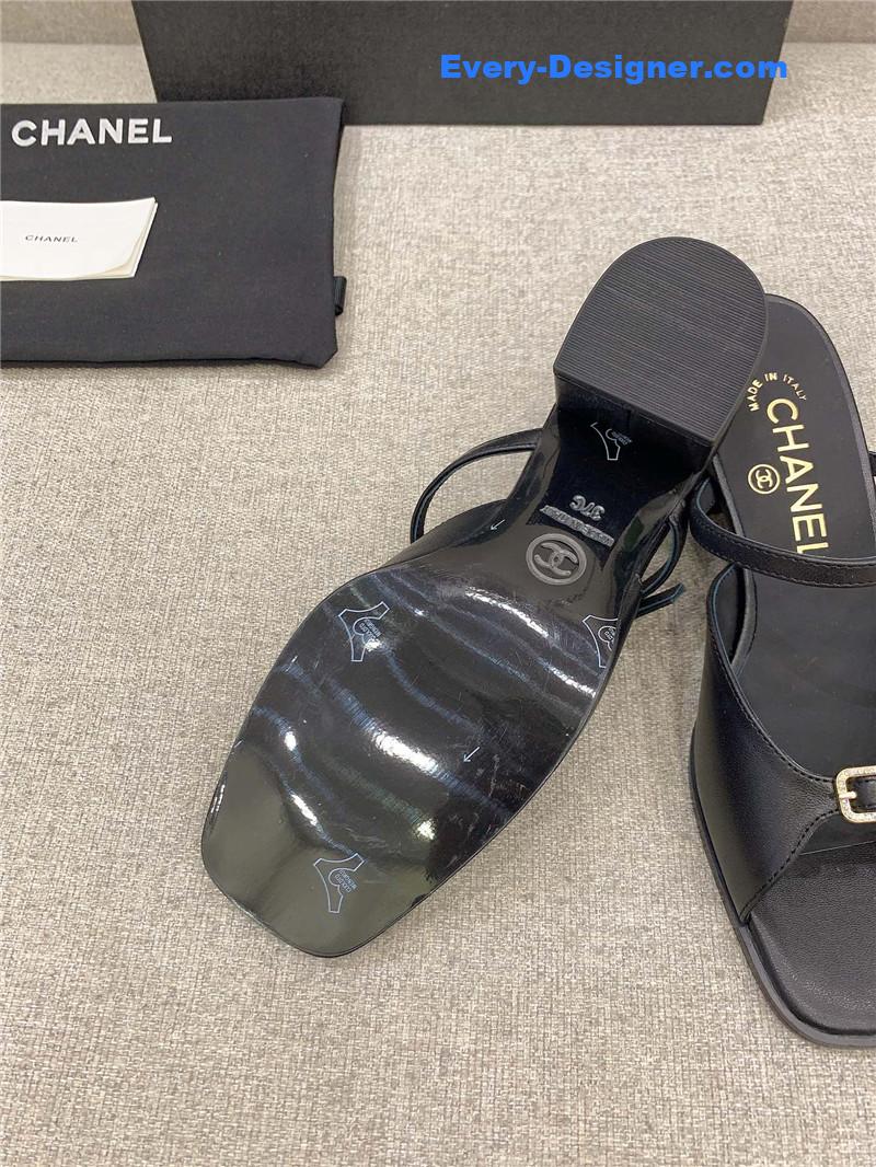 CC summer new high heel slippers