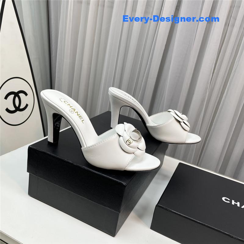 CC spring and summer new product camellia slippers
