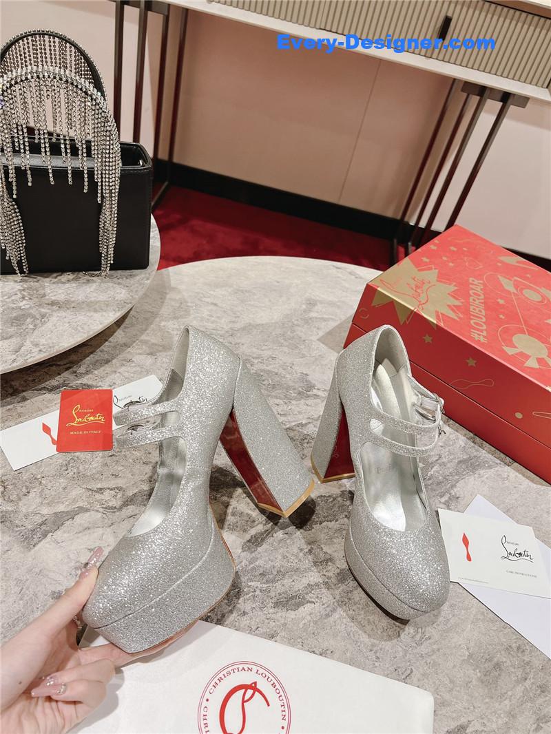 Chr1st1an louboutin big water platform mary jane sandals