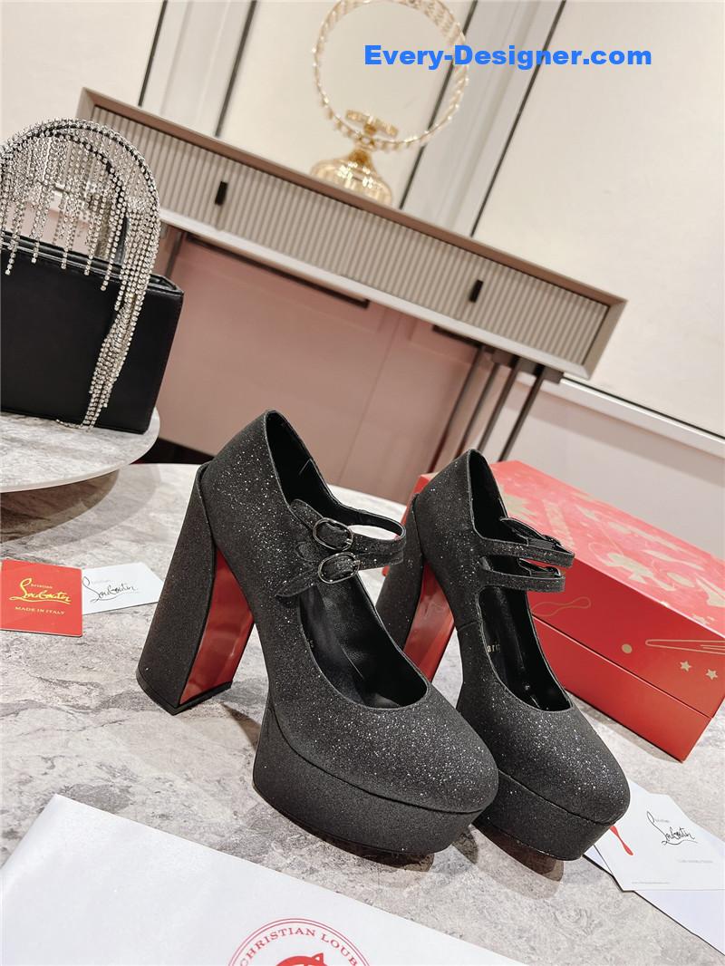 Chr1st1an louboutin big water platform mary jane sandals