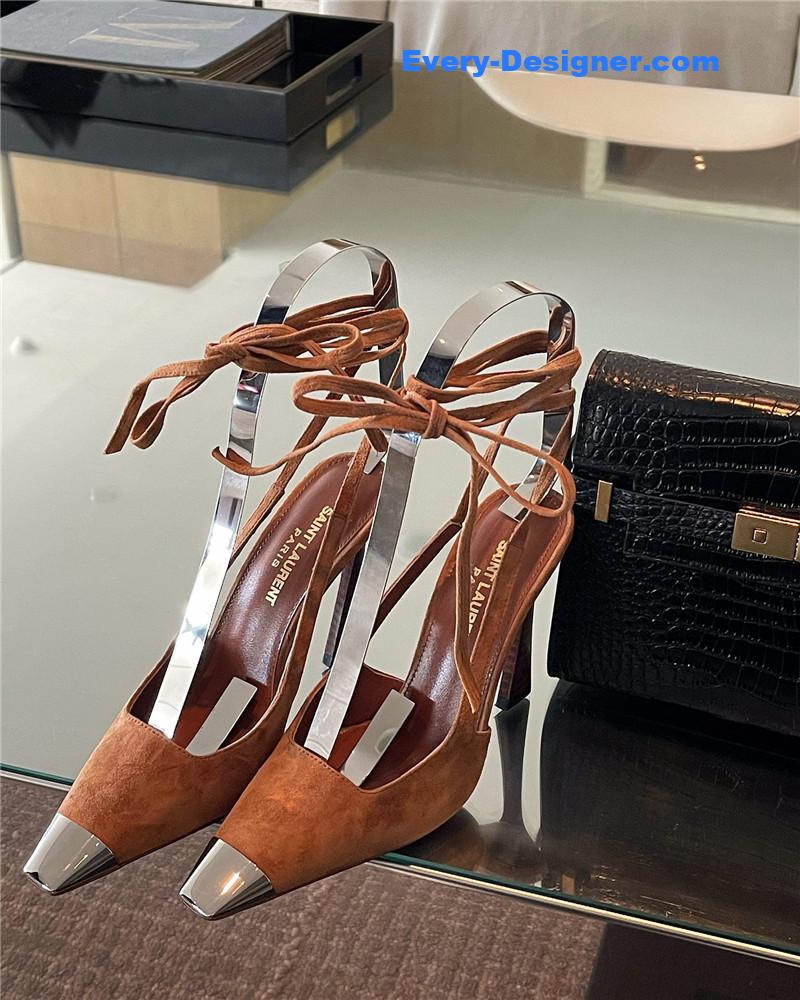 Y51 suede strap temperament high heels