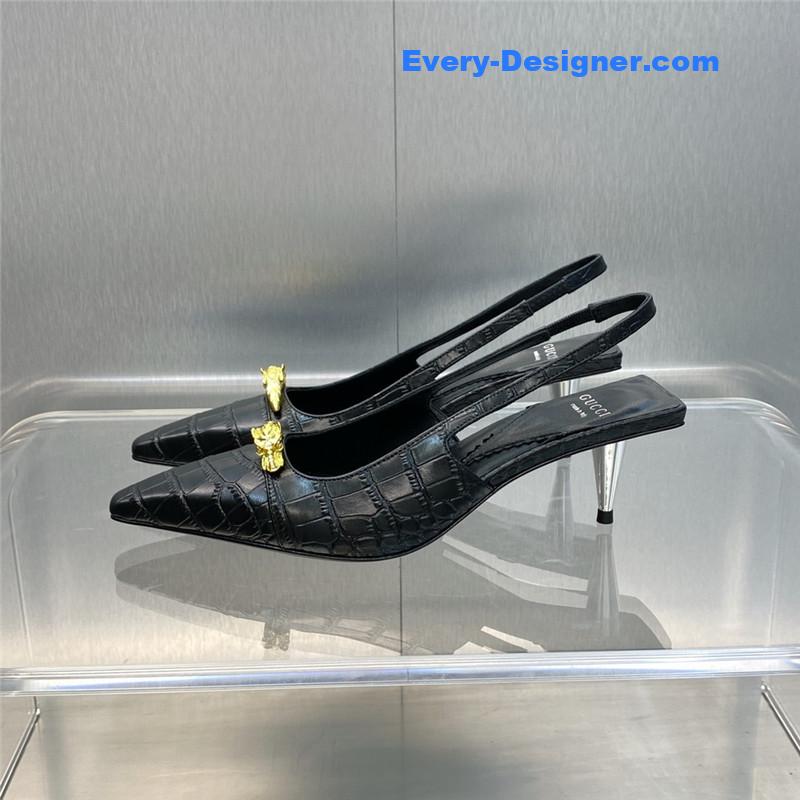 Gvc*1 mid heel candy color hardware buckle women’s shoes
