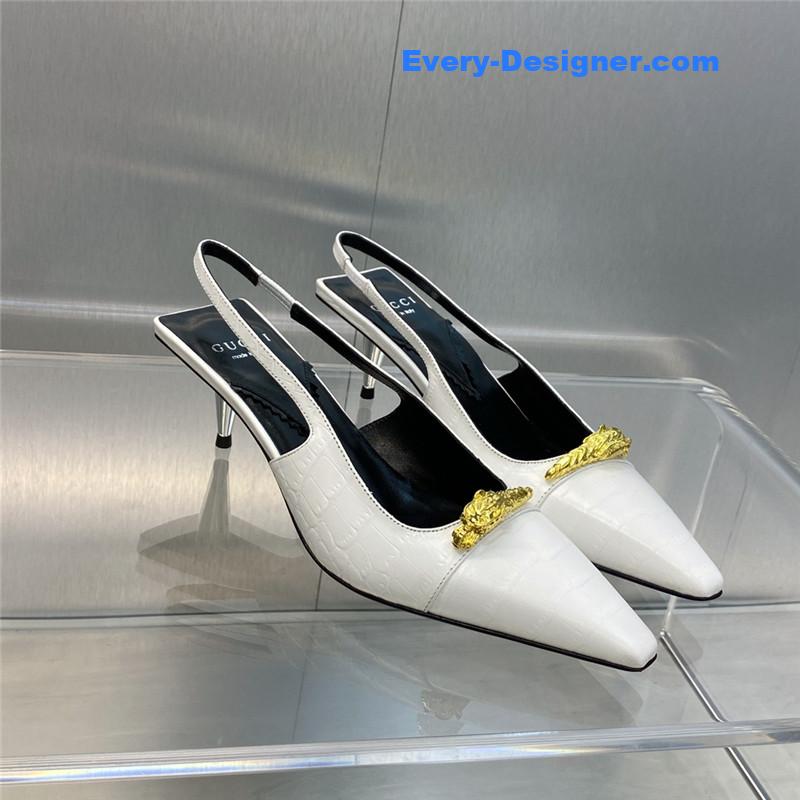Gvc*1 mid heel candy color hardware buckle women’s shoes