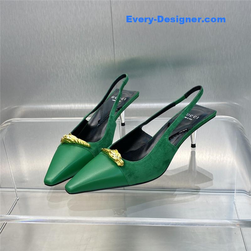 Gvc*1 mid heel candy color hardware buckle women’s shoes