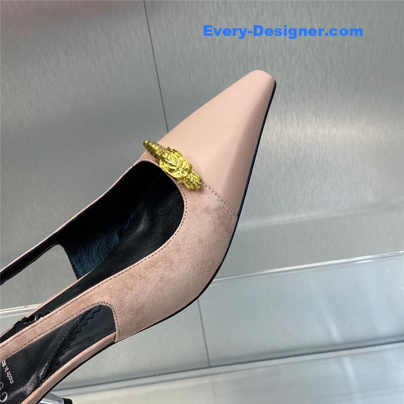 Gvc*1 mid heel candy color hardware buckle women’s shoes