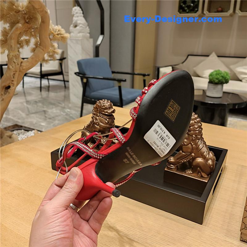 ba1en*iaga crystal hot D1am0nd strap sandals