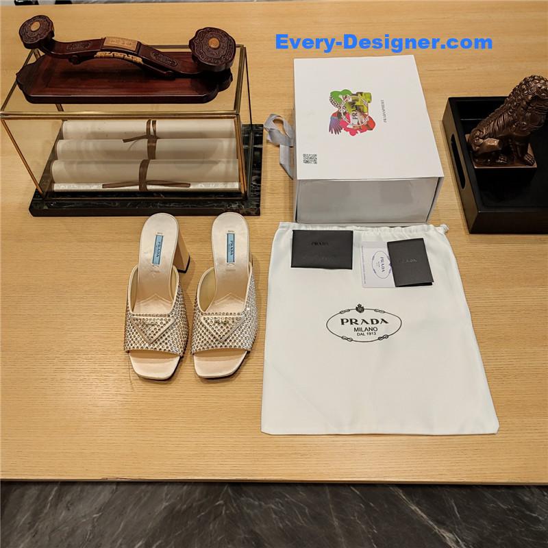 Pra*a block heel square toe sandals