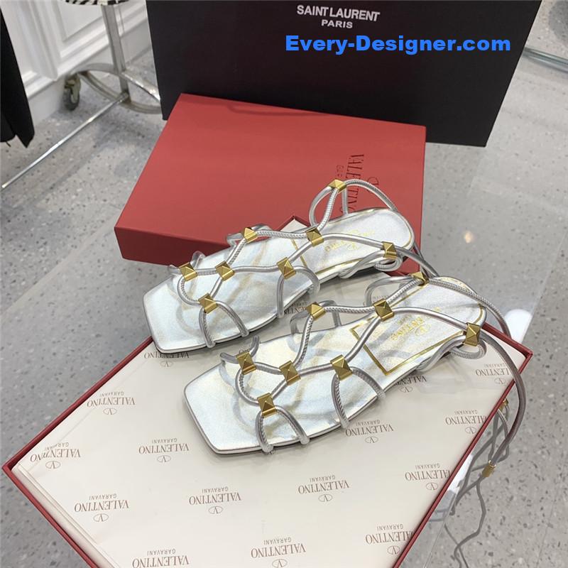 Va1e*ntin0 studded lace-up sandals